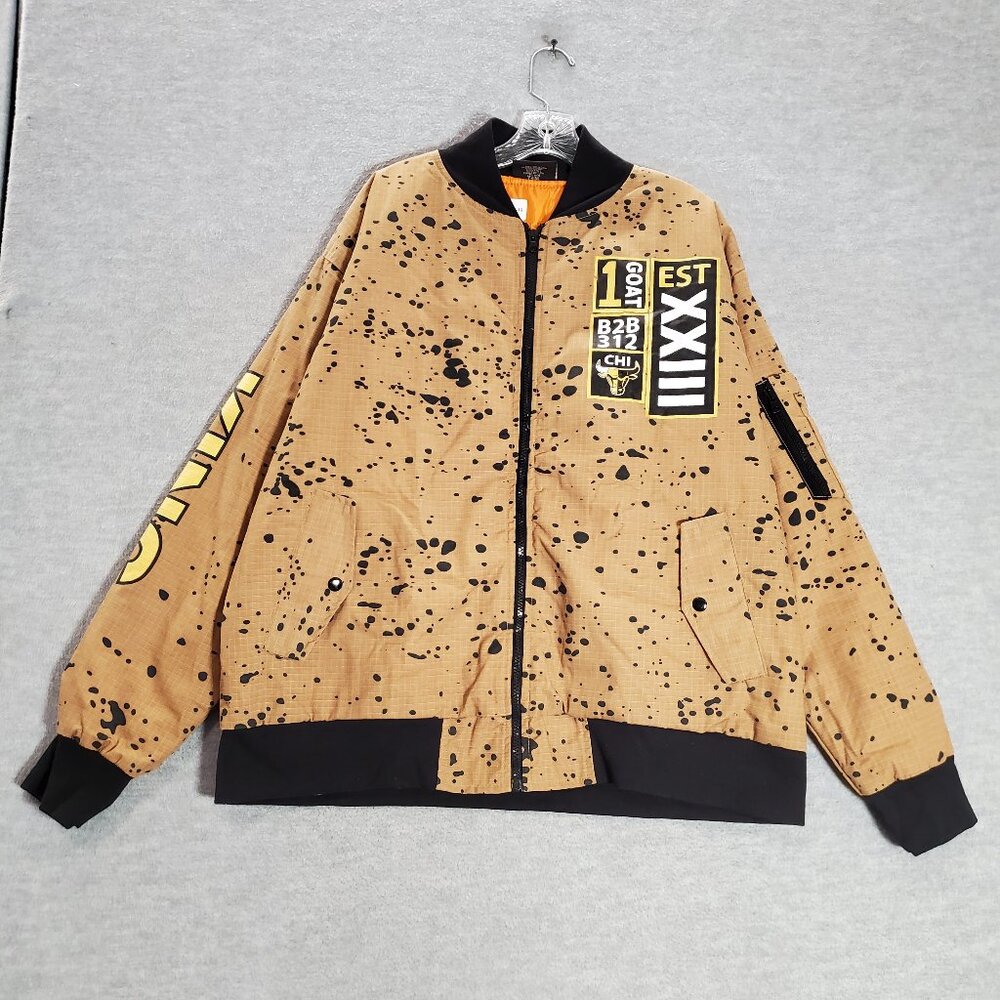 Legendary Status Men‎ Jacket Large Gold King CHI 23 Jordan Ripstop Full Zip
